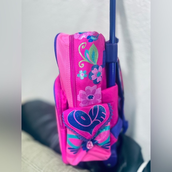 Scooby Doo Small Rolling Backpack Pink Peace & Love! - Picture 13 of 14
